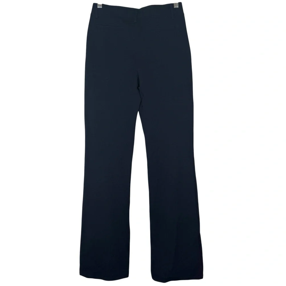 Quince Ultra Stretch Ponte Straight Leg Pants Navy Small Pull On Comfort - Picture 3 of 7